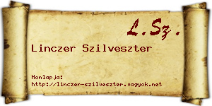 Linczer Szilveszter névjegykártya
