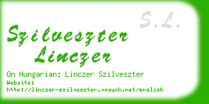 szilveszter linczer business card